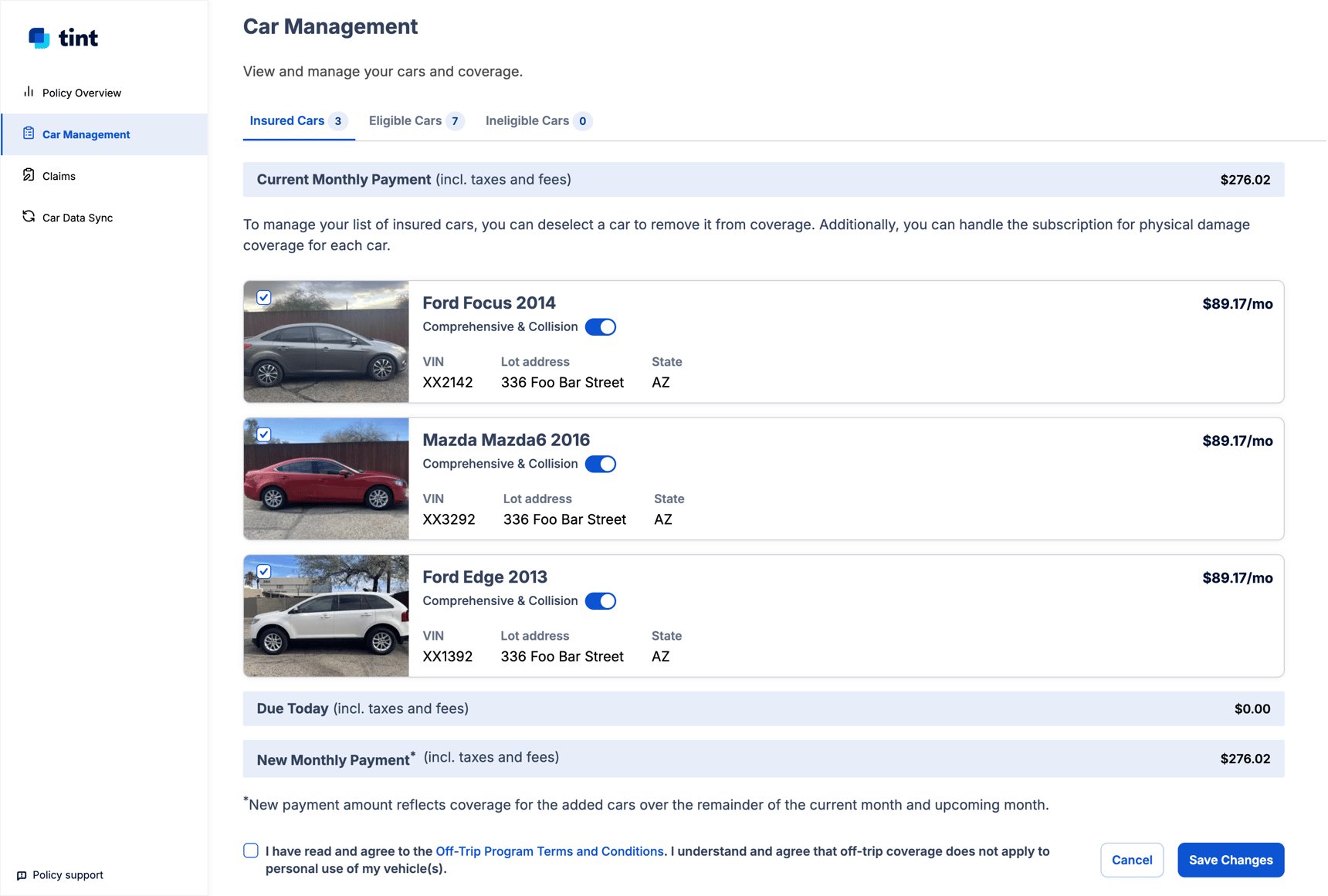 Understanding Coverage at the Vehicle Level