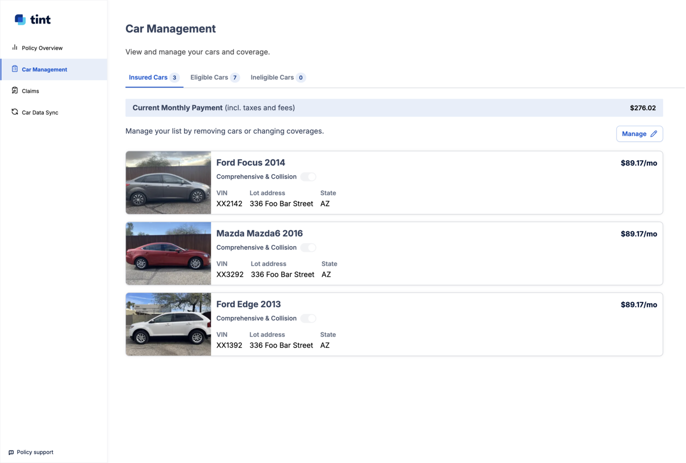 Understanding Coverage at the Vehicle Level