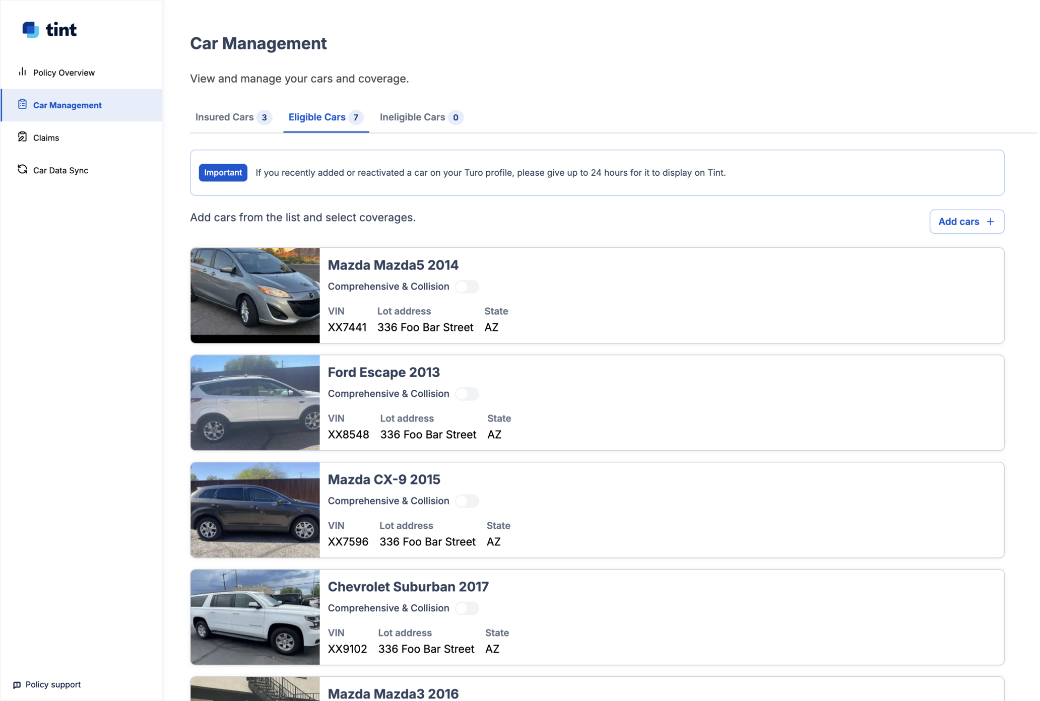 Understanding Coverage at the Vehicle Level